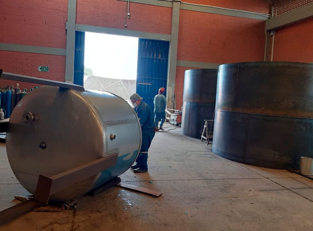 Fabricado de tanque de acero inoxidable